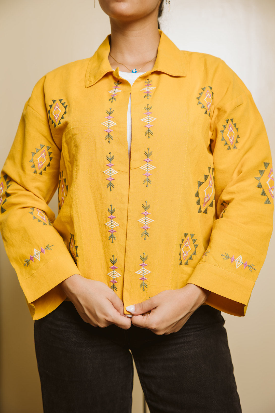 Mustard summer jacket hotsell