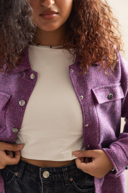 Purple Pocket Jacket - Callista