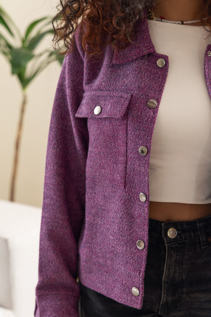 Purple Pocket Jacket - Callista