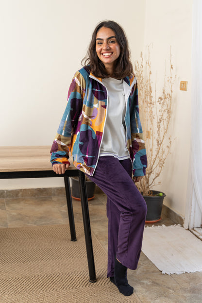 Purple Pajama Jacket - Callista