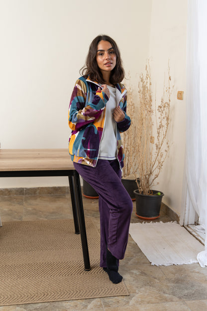 Purple Pajama Jacket - Callista