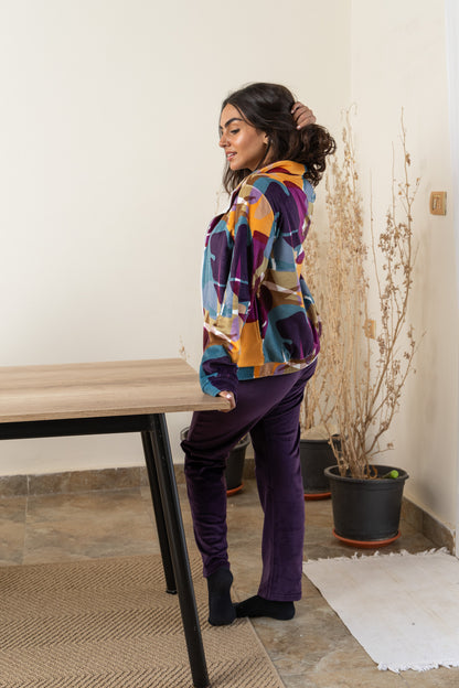 Purple Pajama Jacket - Callista