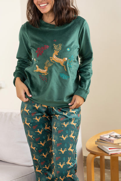 Green Christmas Winter PJ - Callista