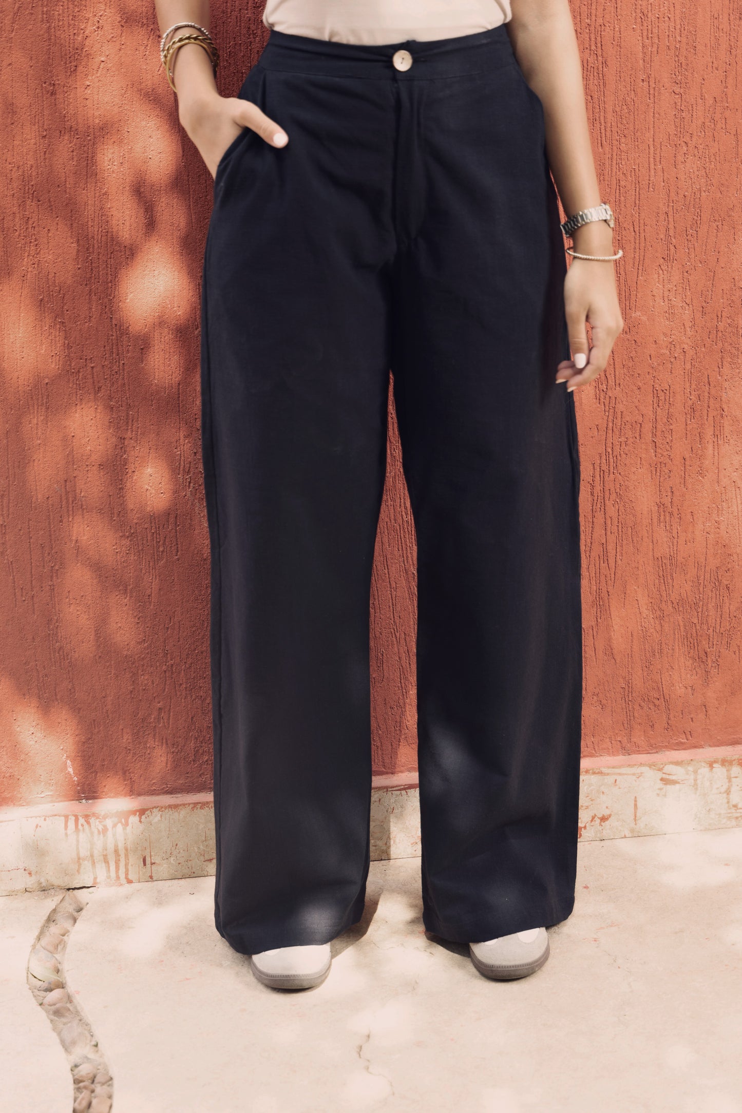 Black Easy-Breezy Linen Pants