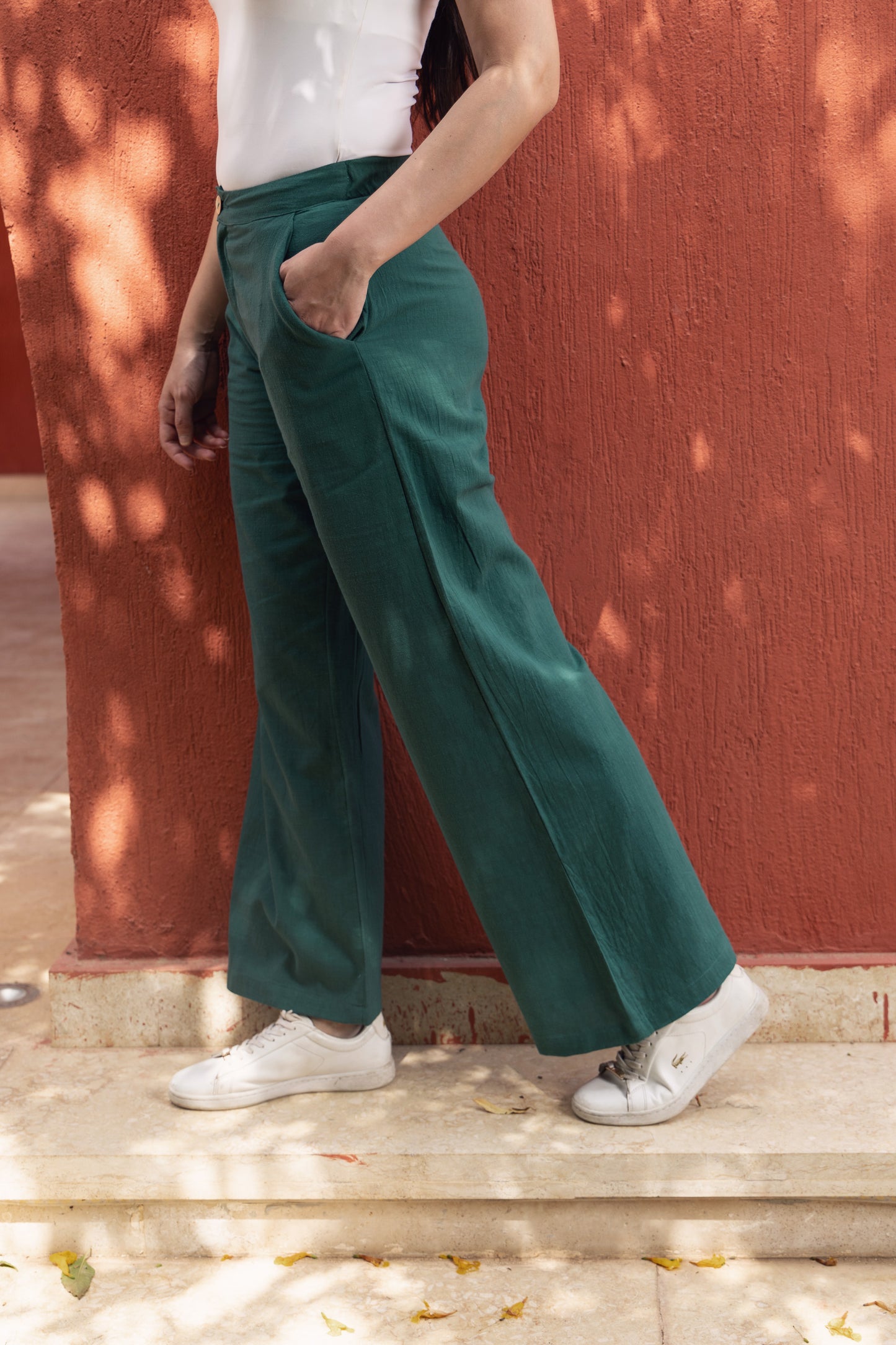 Green Easy-Breezy Linen Pants