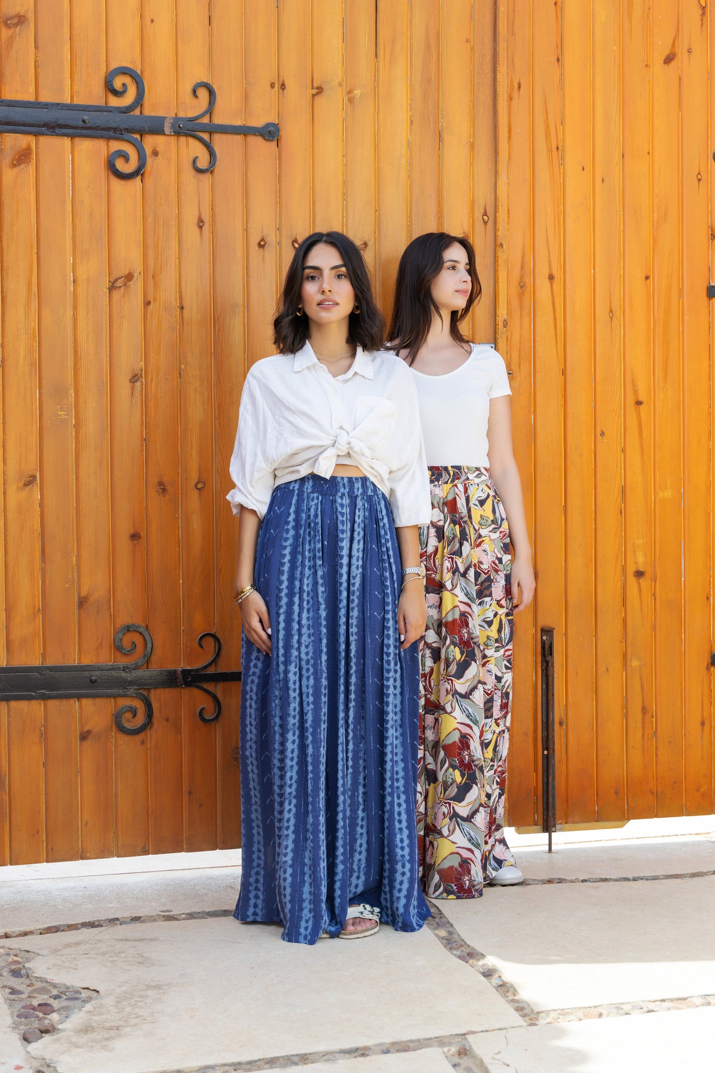 Blue Sunlit Stroll Maxi Skirt