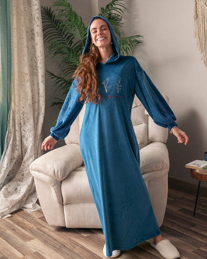 Pajama Dress - Indigo - Callista